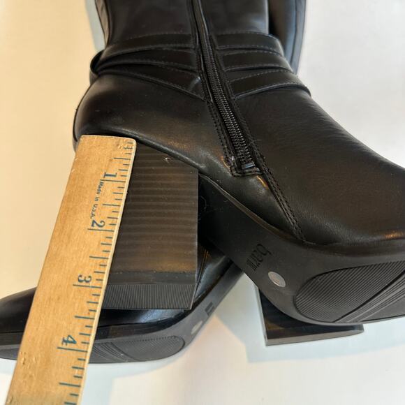 Bar III Paisley Black Knee High Boots Block Heel Size 9M - Picture 7 of 9